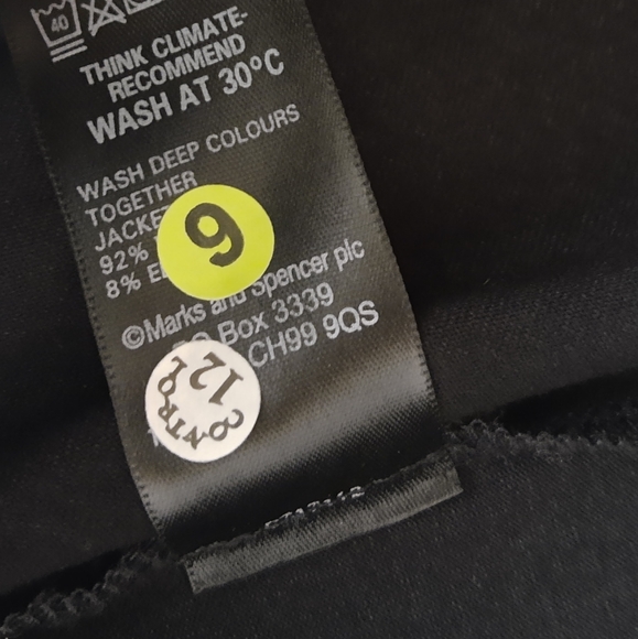 Black open cardigan , longer at front. Approx size small in us sizes. - Picture 3 of 5